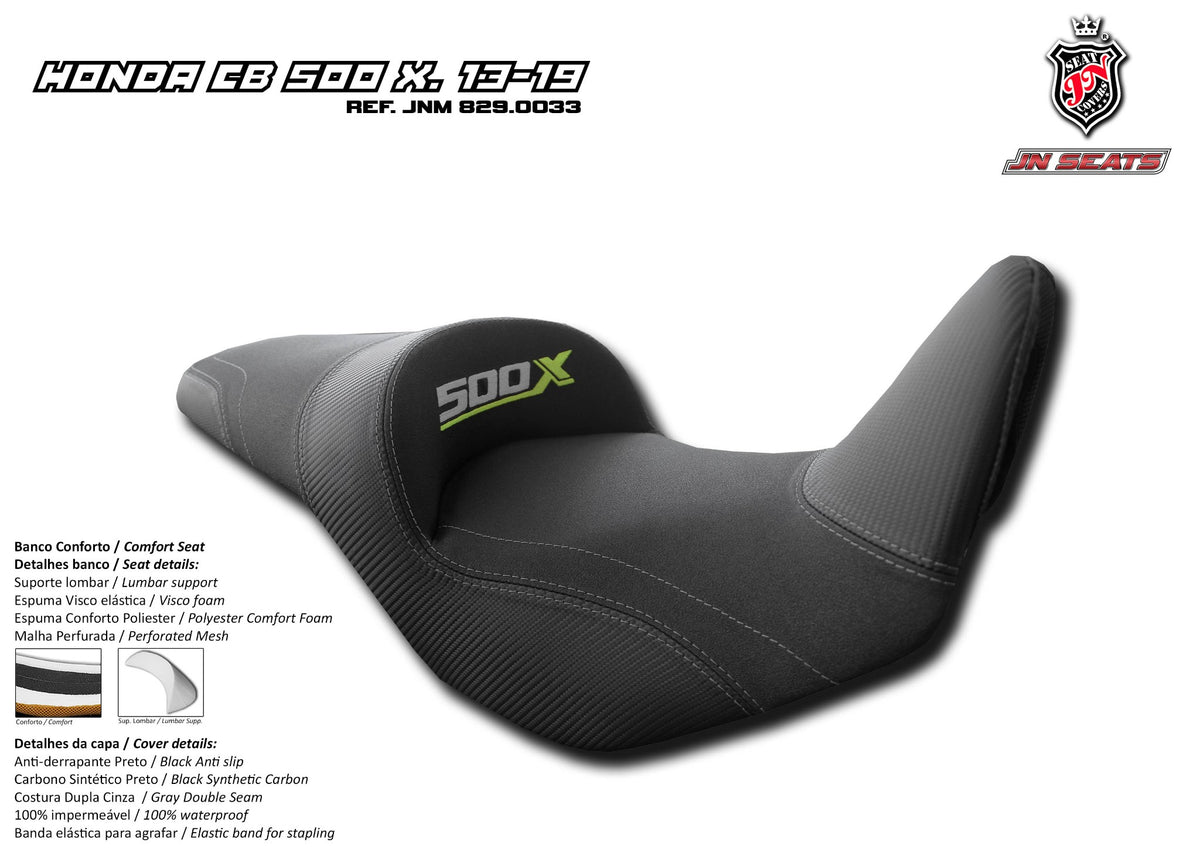 Honda Cb500x 2013 2019 Jn Europe Comfort Seat Memory Foamvisco 829003 Euro Motards 7811