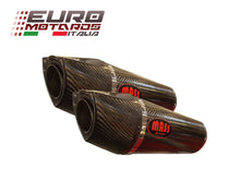 Load image into Gallery viewer, MassMoto Exhaust Dual Slip-On  Silencers Oval Full Carbon New Cagiva Raptor 650