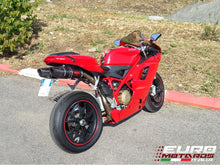 Load image into Gallery viewer, MassMoto Exhaust Dual Slip-On Silencers Oval Full Carbon Ducati 848 1098 1198