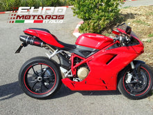 Load image into Gallery viewer, MassMoto Exhaust Dual Slip-On Silencers Oval Full Carbon Ducati 848 1098 1198