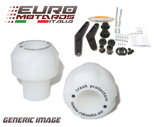 Suzuki GSX 600/750 F 1998-2007 RD Moto Crash Frame Sliders Protectors White