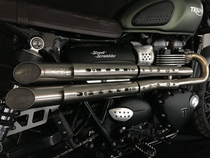 MassMoto Exhaust Full System 2in2 Mohave New Triumph Street Scrambler 2017-2019