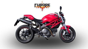 Ducati Monster 696 2008-2014 GPR Exhaust Furore Black Dual Mufflers  Silencers