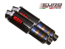 Load image into Gallery viewer, MassMoto Exhaust Silencers M1 MotoGP Style Carbon New Suzuki SV 1000 2003-2008