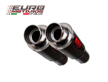 Load image into Gallery viewer, MassMoto Exhaust Silencers M1 MotoGP Style Carbon New Suzuki SV 1000 2003-2008