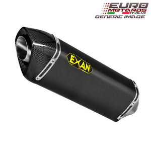 Triumph Tiger 800 2017-2019 Exan Exhaust Silencer OVAL X-BLACK Titanium/Carbon