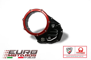 CNC Racing Clear Clutch Cover Pramac Limited Ed For Ducati 848 /Evo/Corse 08-13