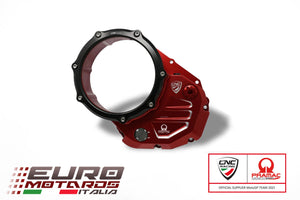 CNC Racing Clear Clutch Cover Pramac Limited Ed For Ducati 848 /Evo/Corse 08-13