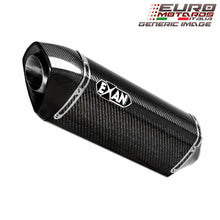 Load image into Gallery viewer, Triumph Tiger 800 2017-2019 Exan Exhaust Silencer OVAL X-BLACK Titanium/Carbon