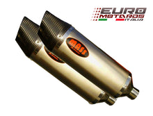 Load image into Gallery viewer, MassMoto Exhaust Dual Silencers Oval Titanium Honda CBR 1100 X11 1998-2006