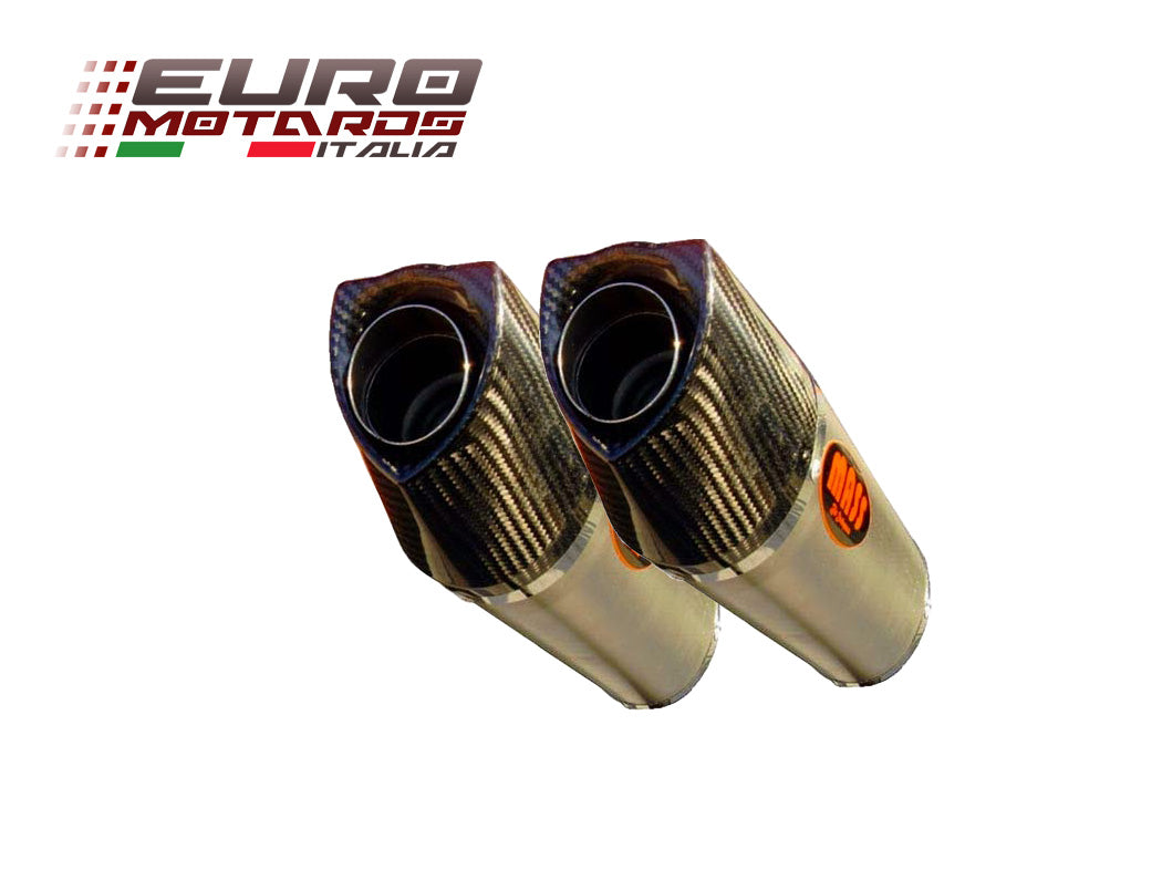 MassMoto Exhaust Dual Silencers Oval Titanium Ducati Monster 600 1993-2000