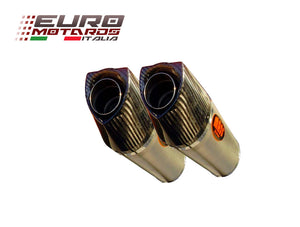 MassMoto Exhaust Dual Silencers Oval Titanium Honda CBR 1100 X11 1998-2006