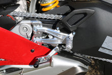 Load image into Gallery viewer, CNC Racing Adjustable RPS Rearsets &amp; Carbon Silver For Ducati Panigale V4R 19-21