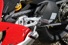 Load image into Gallery viewer, CNC Racing Adjustable RPS Rearsets &amp; Carbon Silver For Ducati Panigale V4R 19-21