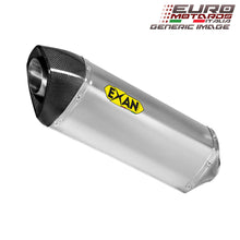 Load image into Gallery viewer, Triumph Tiger 800 2017-2019 Exan Exhaust Silencer OVAL X-BLACK Titanium/Carbon