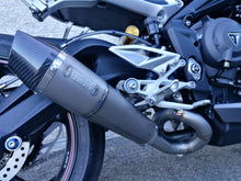 Load image into Gallery viewer, MassMoto Exhaust Silencer Titanium/Carbon Triumph Street Triple RS 765 2017-2019