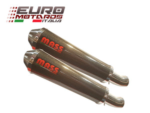 MassMoto Exhaust Slip-On Dual Silencers Tromb Carbon Ducati Monster 695 2006-08